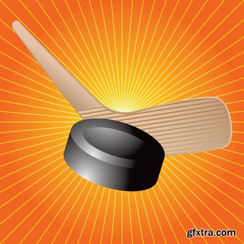 Collection of vector images of hockey 25 Eps