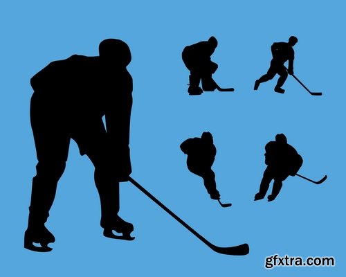 Collection of vector images of hockey 25 Eps