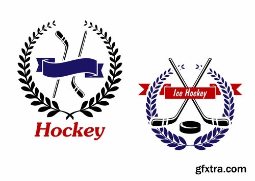 Collection of vector images of hockey 25 Eps