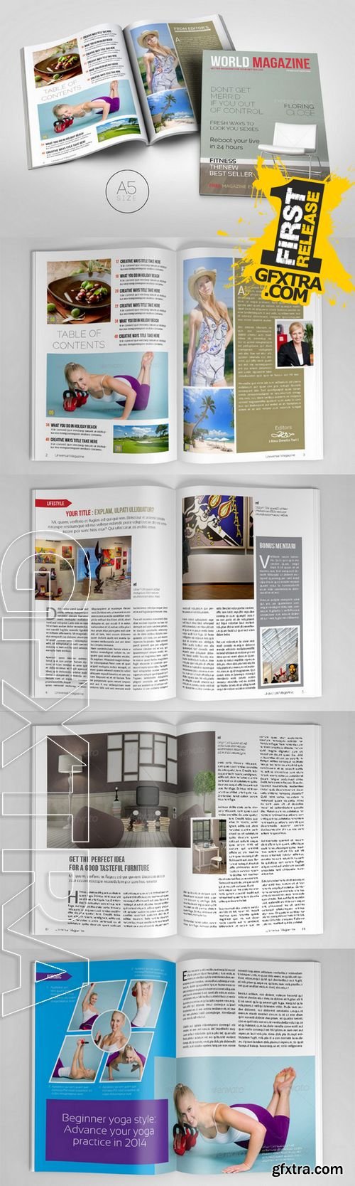 A5 Magazine Template 2 - CM 33991