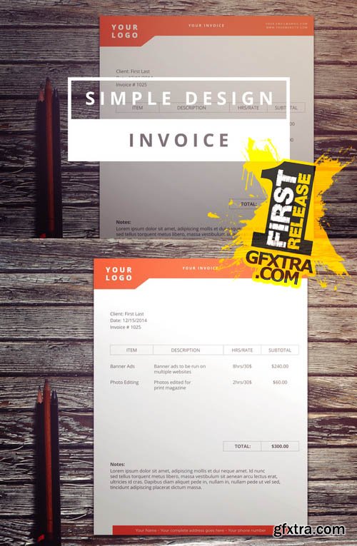 Simple Design Invoice - CM 138105
