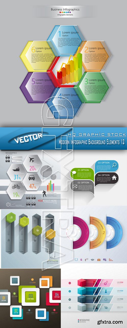 Stock Vector - Modern Infographic Background Elements 12