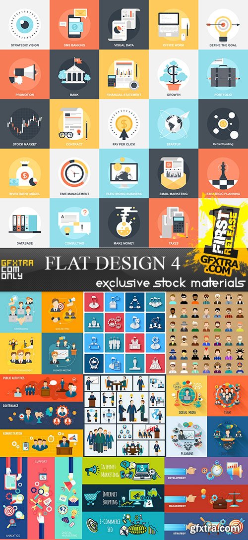 Flat Design Collection 4, 25xEPS