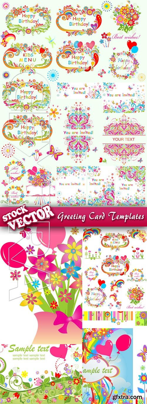 Stock Vector - Greeting Card Templates