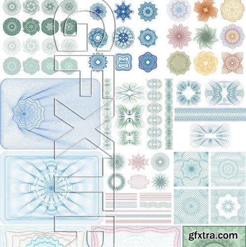 Stock Vectors - Guilloche Elements 2, 25xEPS