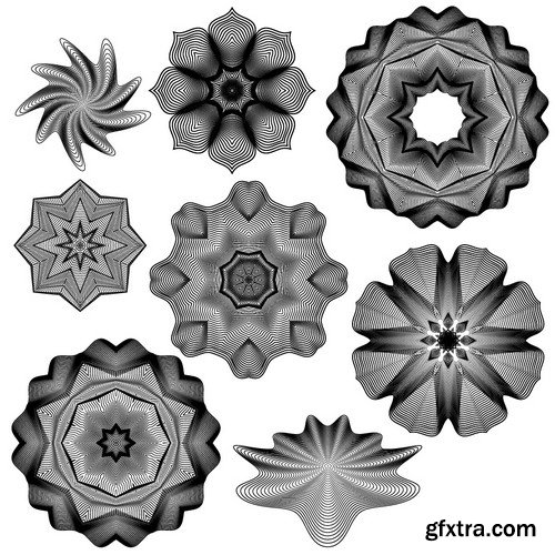 Stock Vectors - Guilloche Elements 2, 25xEPS