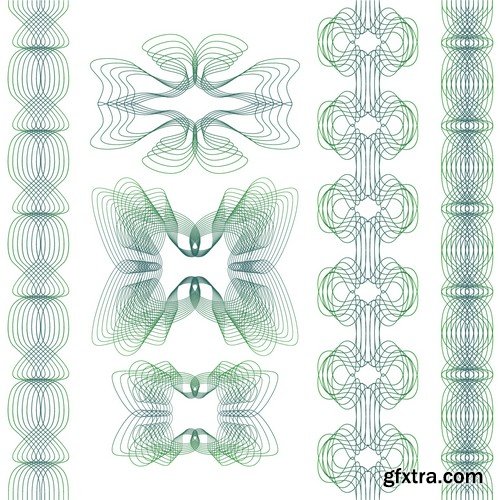 Stock Vectors - Guilloche Elements 2, 25xEPS