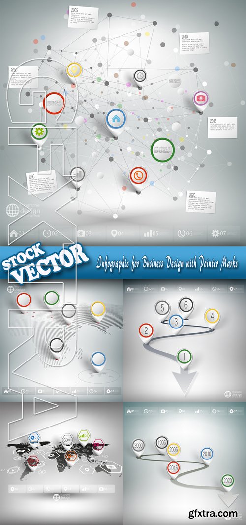 Stock Vector - Infographic for Business Design with Pointer Marks