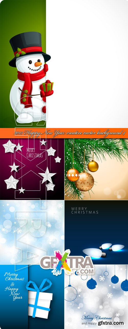 2015 Happy New Year creative vector background 4