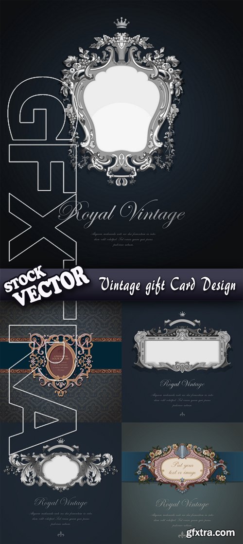 Stock Vector - Vintage gift Card Design