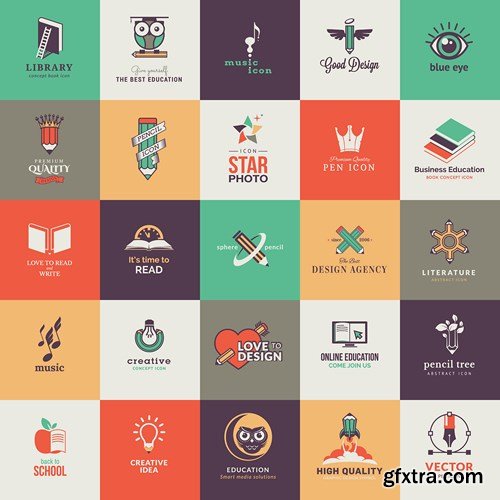 Logo & Icons - Design Vector Collection, 25xEPS