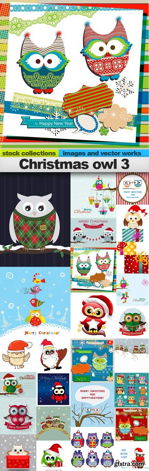 Christmas owl 3,25 x EPS