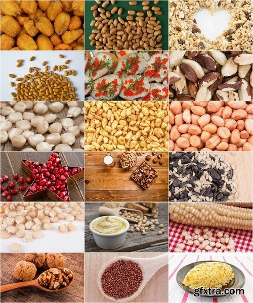 Various seeds and nuts 25 HQ Jpeg