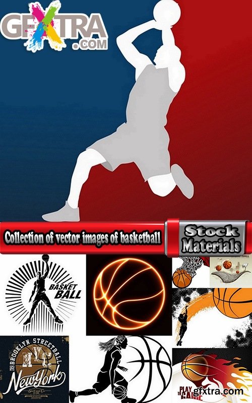 Collection of vector images of basketball 25 Eps