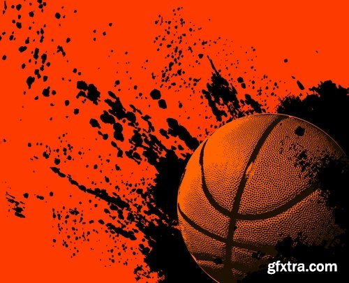 Collection of vector images of basketball 25 Eps