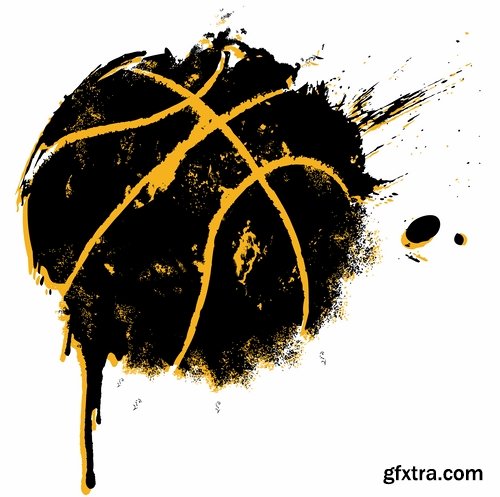 Collection of vector images of basketball 25 Eps