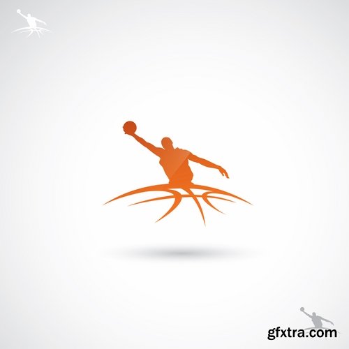 Collection of vector images of basketball 25 Eps