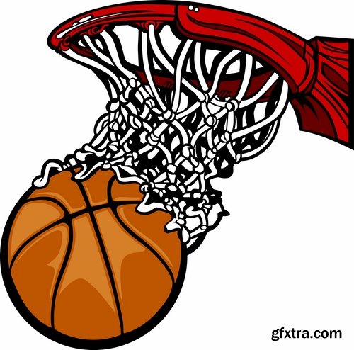 Collection of vector images of basketball 25 Eps