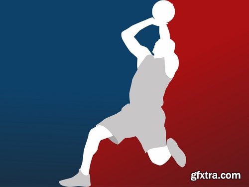 Collection of vector images of basketball 25 Eps