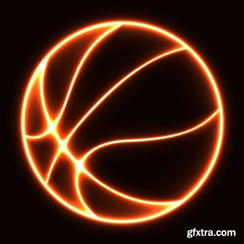 Collection of vector images of basketball 25 Eps