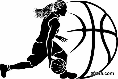 Collection of vector images of basketball 25 Eps