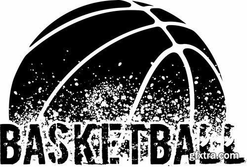 Collection of vector images of basketball 25 Eps