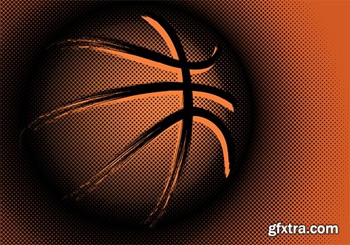 Collection of vector images of basketball 25 Eps