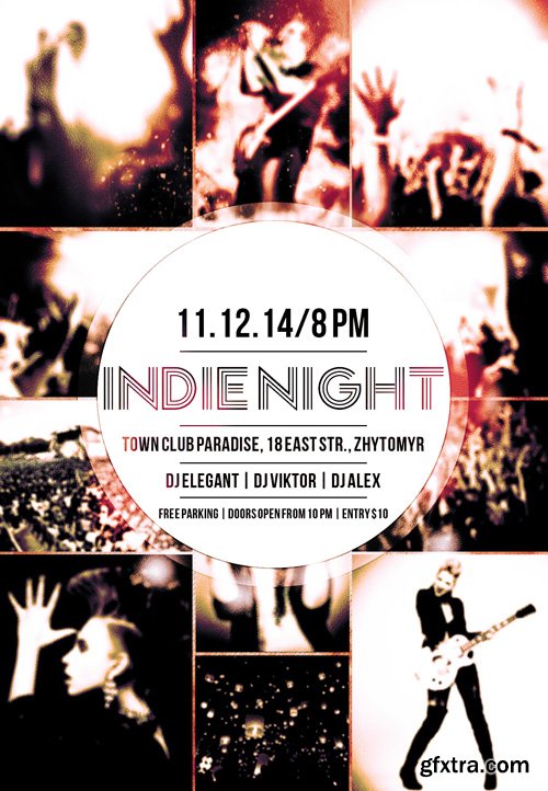 Indie Night Flyer PSD Template