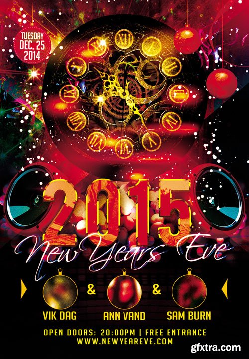 New Years Eve Club Flyer PSD Template