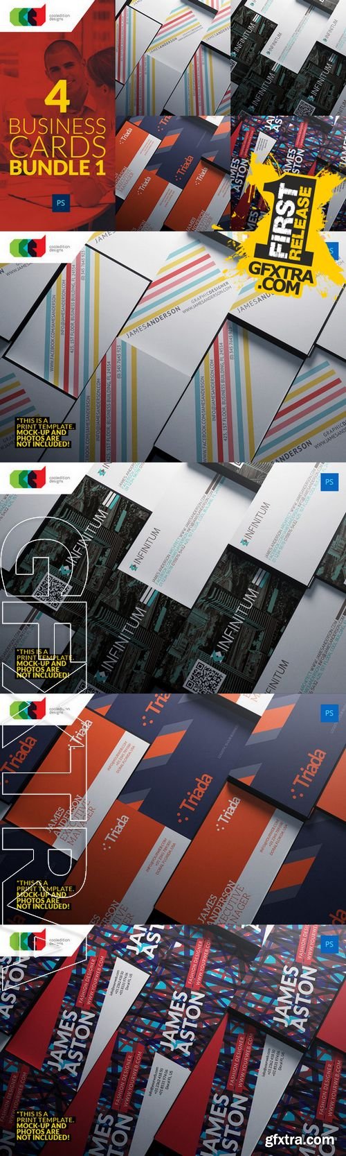 4 Business Cards Bundle 1 - CM 138509