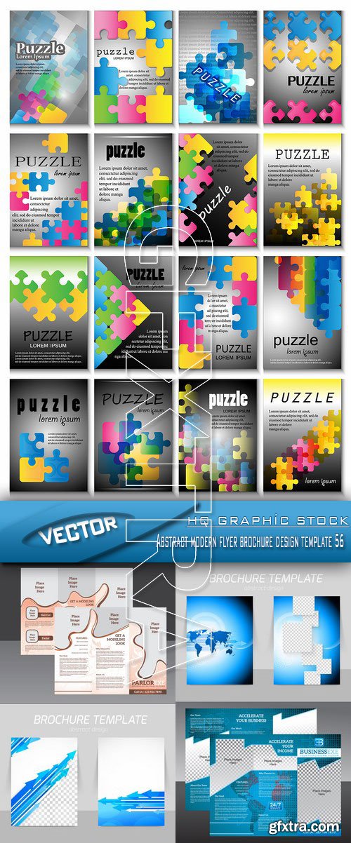 Stock Vector - Abstract modern flyer brochure design template 56