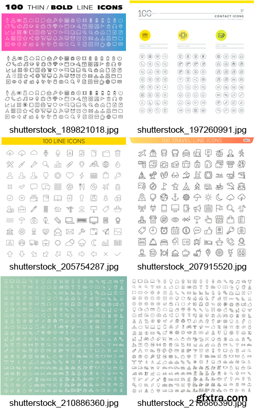 Amazing SS - Thin Line Icons, 25xEPS