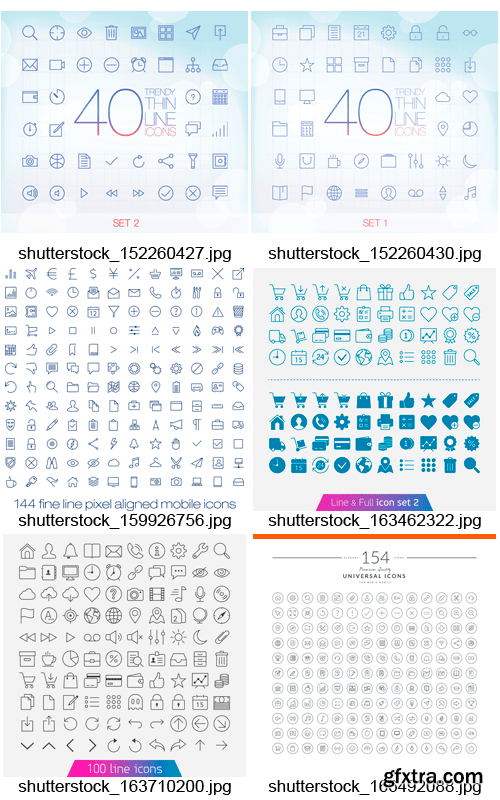 Amazing SS - Thin Line Icons, 25xEPS