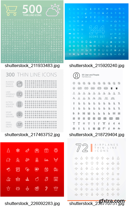 Amazing SS - Thin Line Icons, 25xEPS