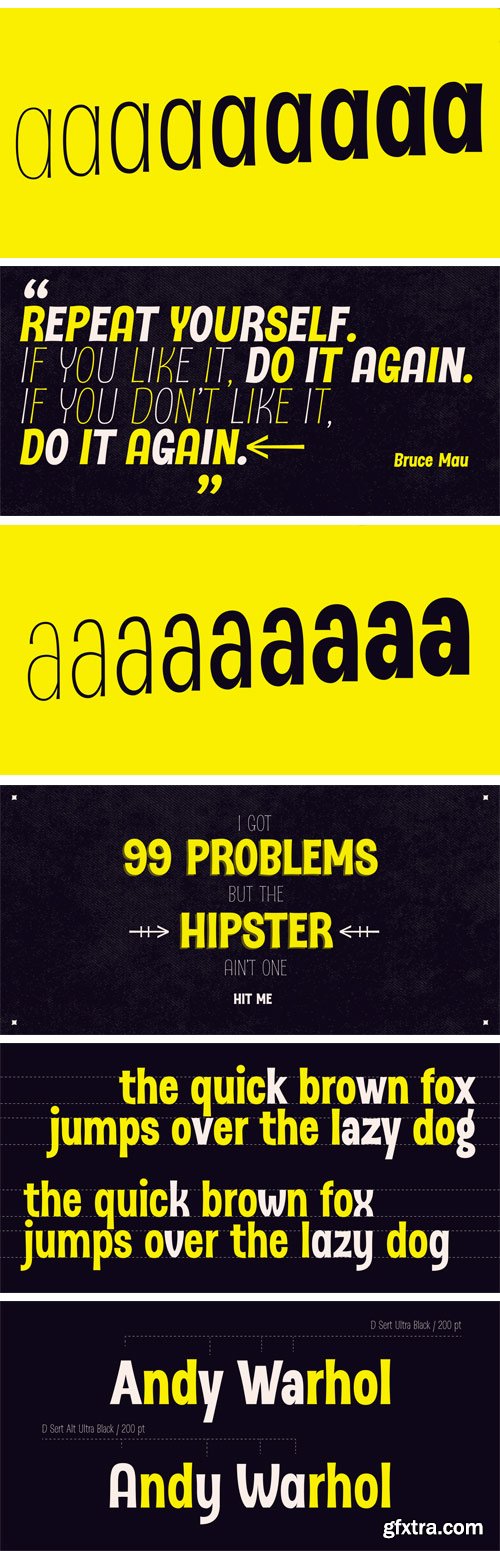 DSert Font Family - 39 Fonts $239