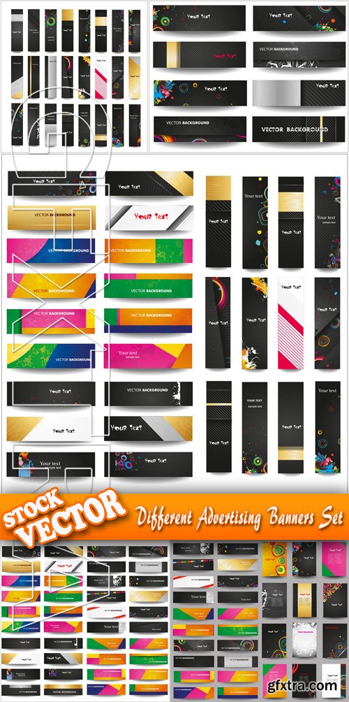 Stock Vector - Different Advertising Banners Set