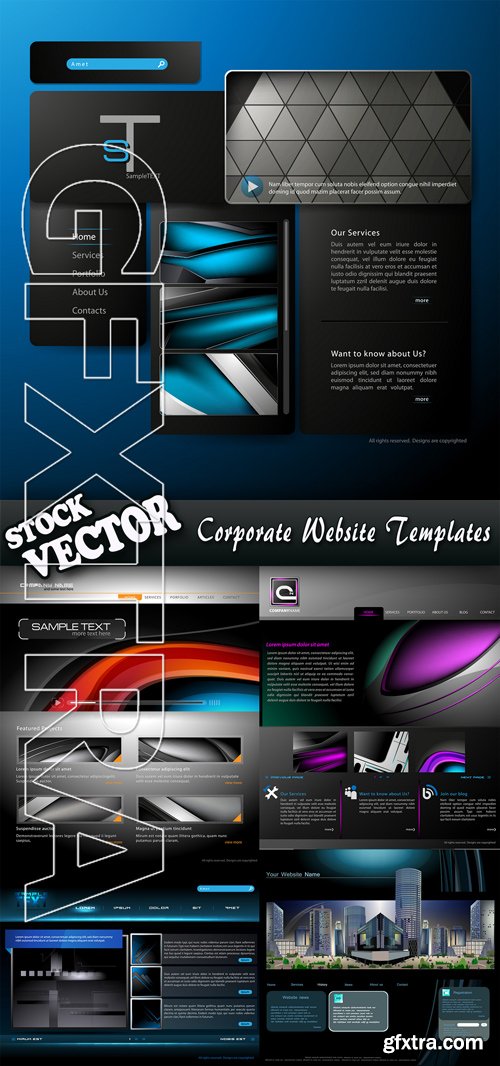 Stock Vector - Corporate Website Templates