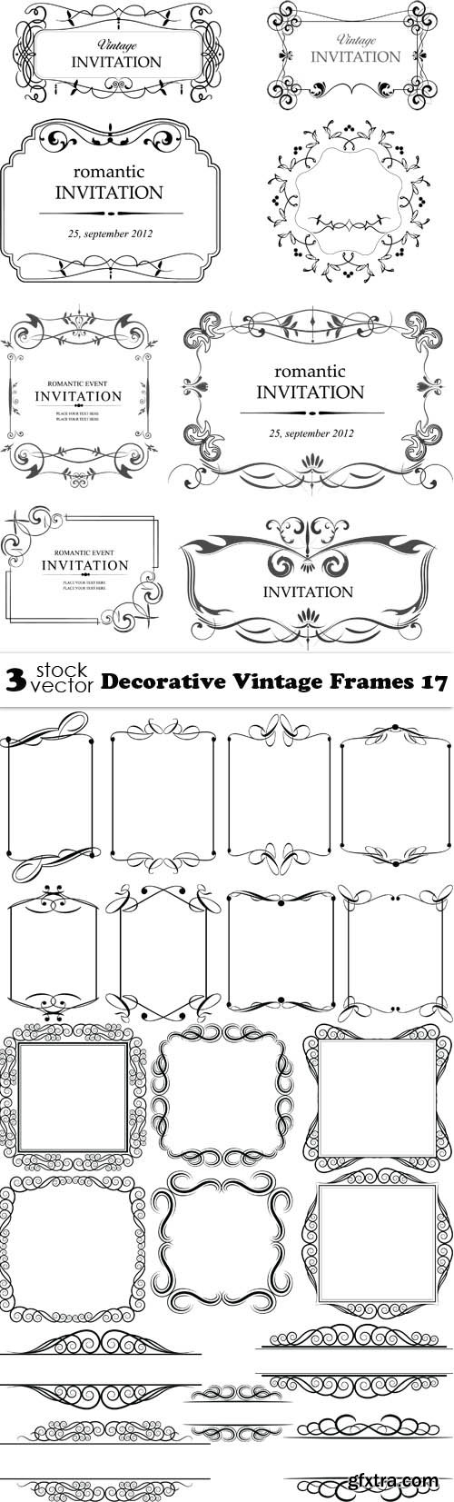 Vectors - Decorative Vintage Frames 17