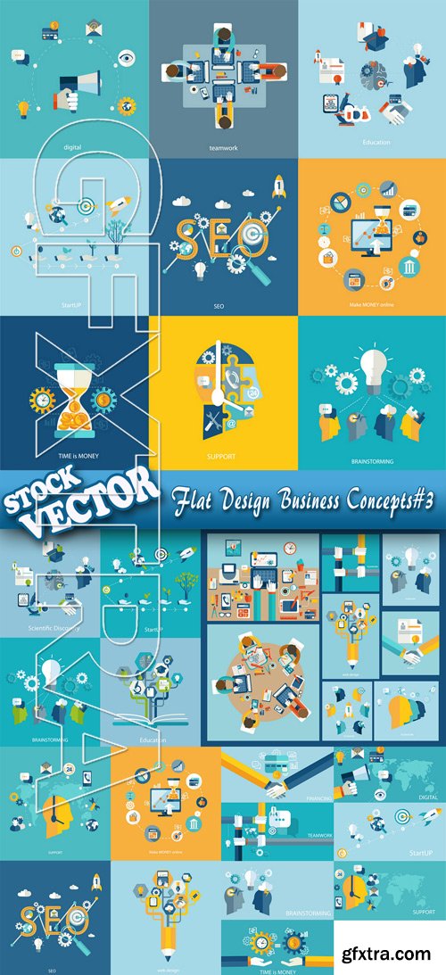 Stock Vector - Flat Design Business Concepts#3