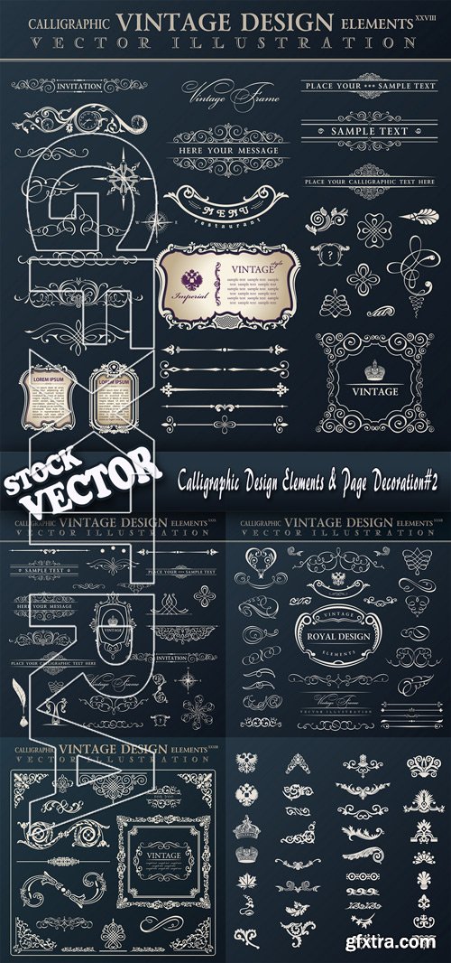 Stock Vector - Calligraphic Design Elements & Page Decoration#2