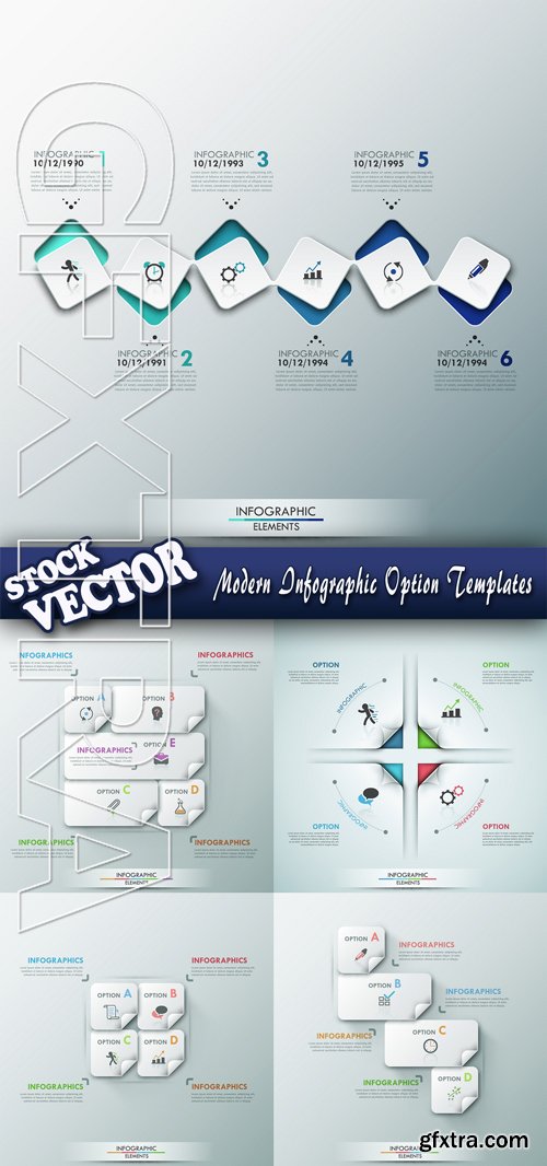 Stock Vector - Modern Infographic Option Templates