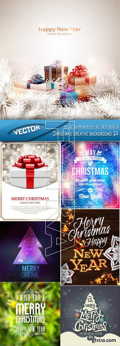 Stock Vector - Christmas creative background 24