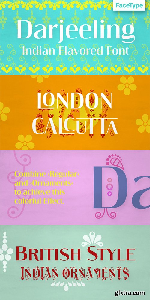 Darjeeling Font Family 3 Fonts $60