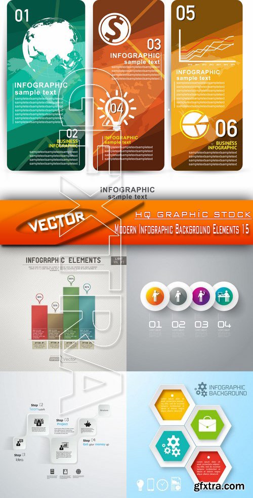 Stock Vector - Modern Infographic Background Elements 15