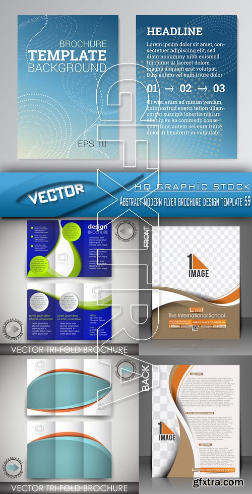 Stock Vector - Abstract modern flyer brochure design template 59