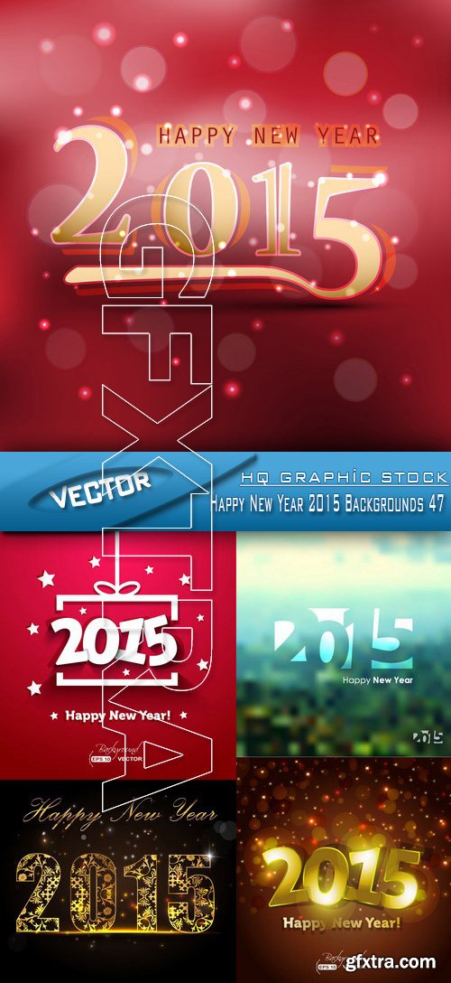 Stock Vector - Happy New Year 2015 Backgrounds 47