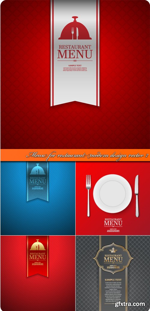 Menu for restaurant modern design vector 2