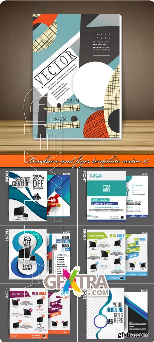 Brochure and flyer template vector 15