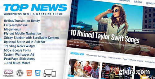 ThemeForest - Top News v1.03 - Wordpress News & Magazine Theme