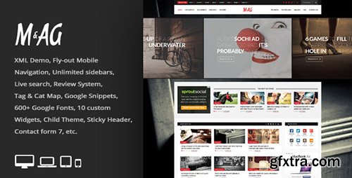 ThemeForest - MAG v1.5 - Grid Magazine / News WordPress Theme